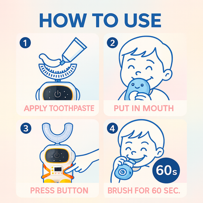 Noo&Boo U-Shaped 360° Astronaut Toothbrush